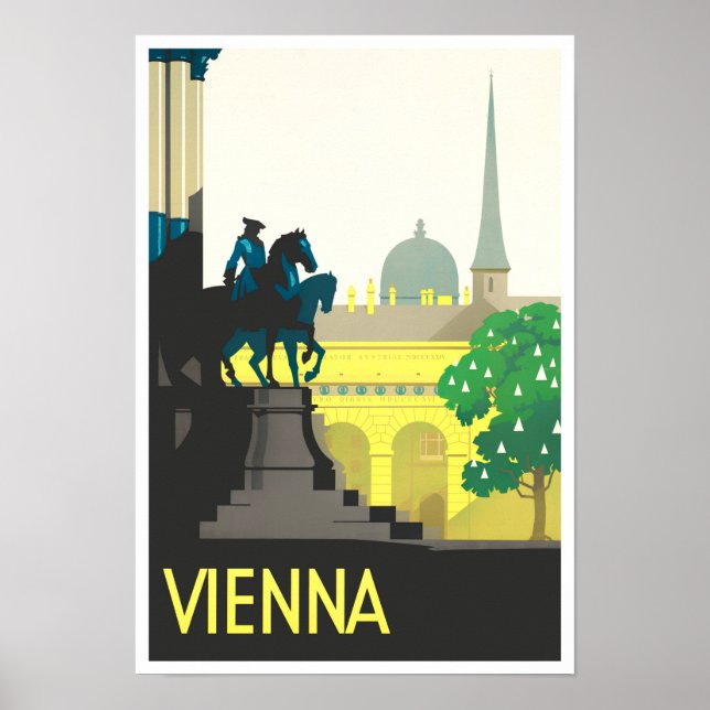 Wien Österreich Vintage Reise Poster (Vorne)