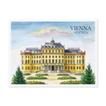 Wien Österreich Wasserfarben Stadt - Postkarte