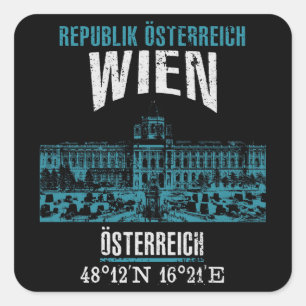 Wien Quadratischer Aufkleber
