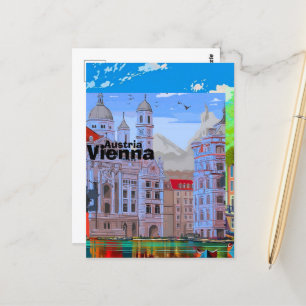 Wien Reise-Postkartengestaltung, Österreich Reise Postkarte