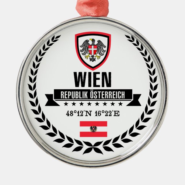 Wien Silbernes Ornament (Vorne)