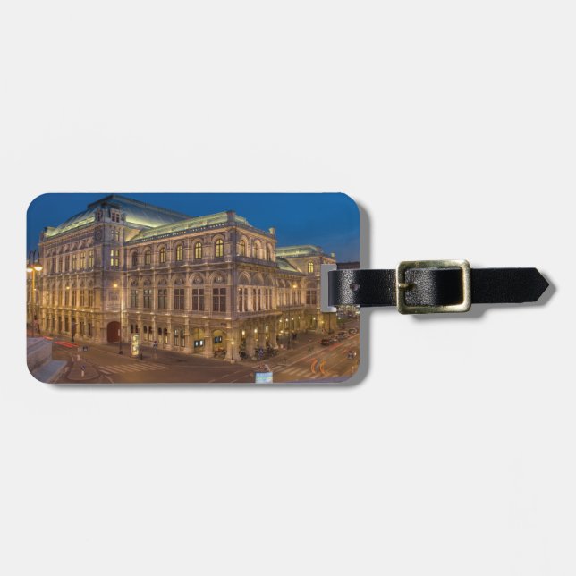 Wien Staat Opera, Österreich Gepäckanhänger (Vorderseite horizontal)