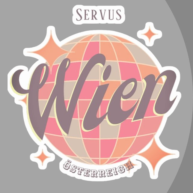Wien Vienna Österreich Retro Aufkleber (Von Creator hochgeladen)