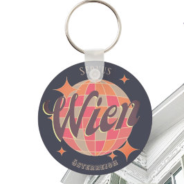 Wien Vienna Österreich Retro Schlüsselanhänger