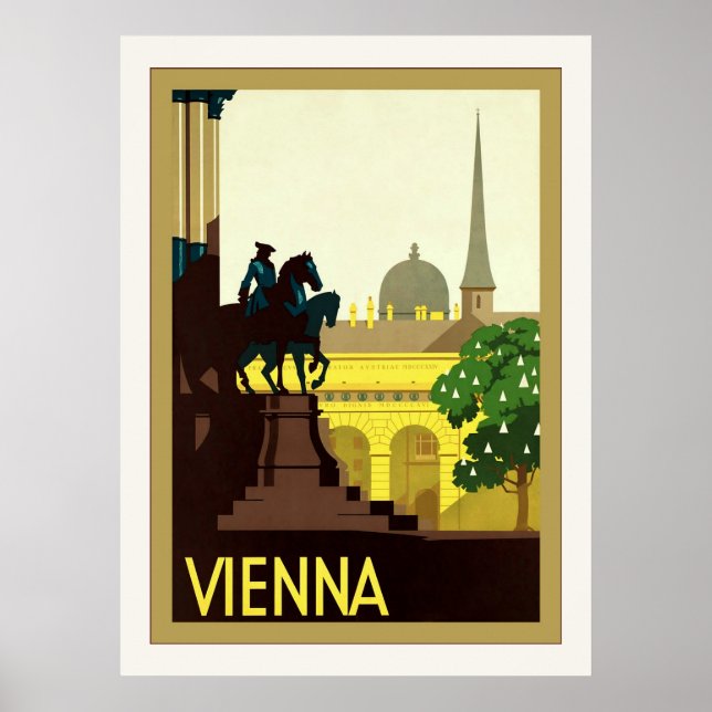 Wien ~ Vintage österreichische Reise Poster (Vorne)