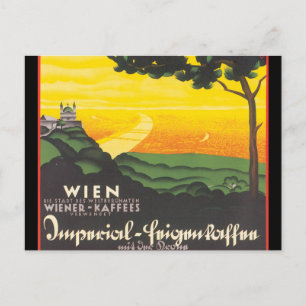 Wien_Vintage Travel Poster Artwork Postkarte