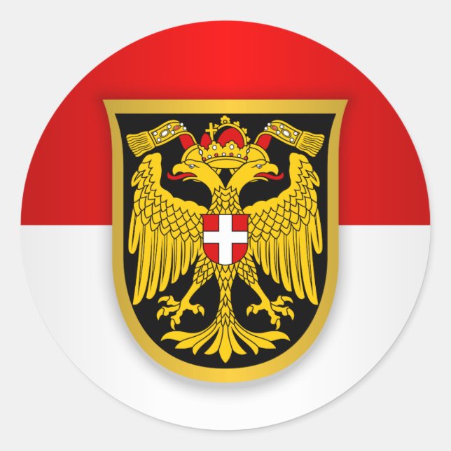 Wien/Wien Runder Aufkleber (Vorderseite)