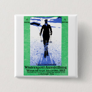 Wien-Winter-Sport-Plakat 1912 Button