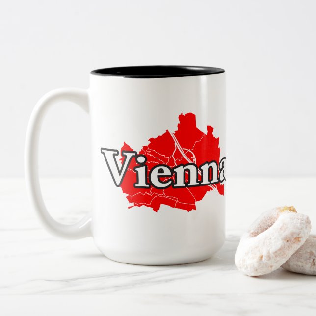 Wien Zweifarbige Tasse (Mit Donut)
