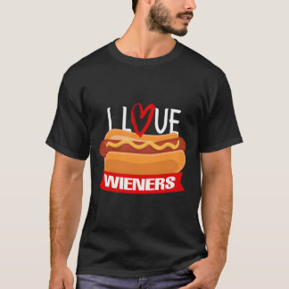 Wiener BBQ 4. Juli USA patriotisch T-Shirt