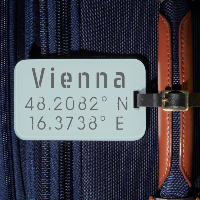 Wiener Breitengrad Gepäckanhänger (Vorderseite Insitu 4)
