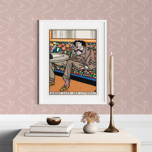 Wiener Café: Der Mann der Briefe von Moriz Jung Poster (Von Creator hochgeladen)