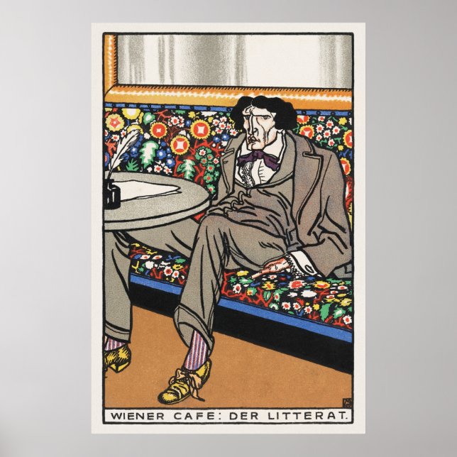 Wiener Café: Der Mann der Briefe von Moriz Jung Poster (Vorne)