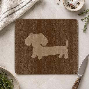 Wiener Dog Glas Schneidbrett Küchengeschenk Schneidebrett