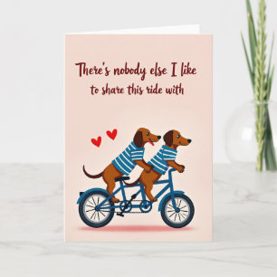 Wiener-Dogs-Tandem-Liebeskarte Karte