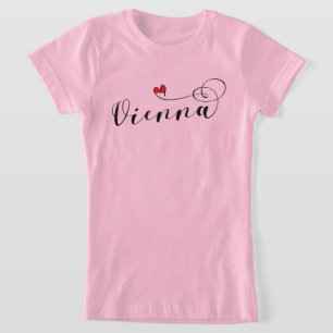 Wiener Flagge im Herzen Österreichs, Wiener T - Sh T-Shirt