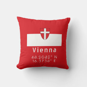 Wiener Flagge & Koordinaten Kissen