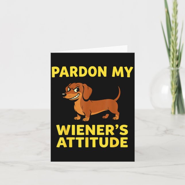 Wiener Hund Dachshund  Karte (Vorderseite)
