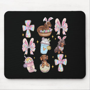 Wiener Hund Dachshund Kokette Schleife Christliche Mousepad