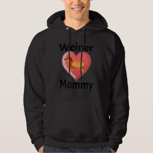 Wiener Mami Dachshund Wurst Hund Herz Liebe Motte Hoodie