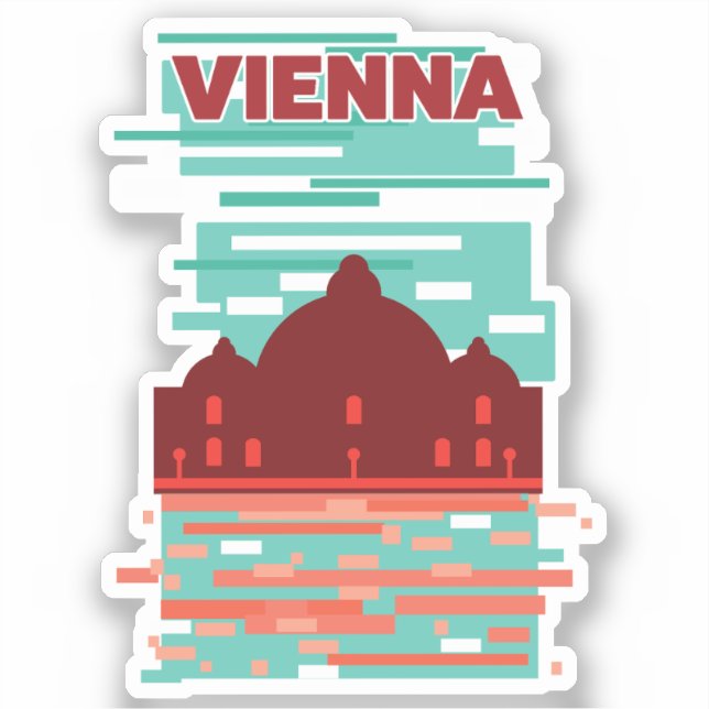Wiener Reiseplakat Aufkleber (Vorderseite)