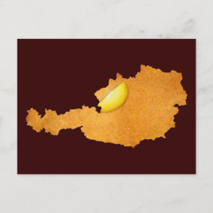 Wiener Schnitzel - Karte Österreichs