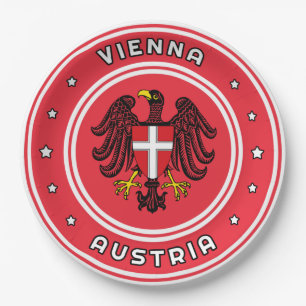 Wiener Wappen, Österreich Pappteller