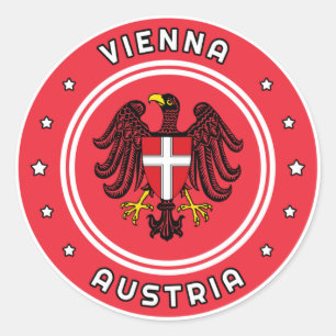 Wiener Wappen, Österreich Runder Aufkleber