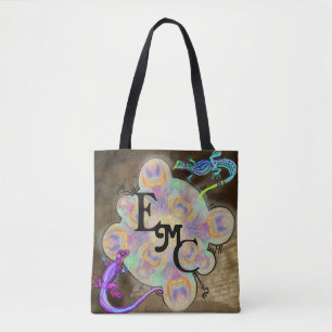 Wierd Lizard Monogram Intials Bag Tasche