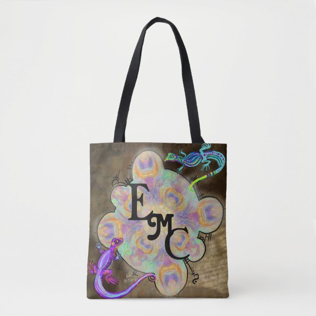 Wierd Lizard Monogram Intials Bag Tasche (Vorderseite)