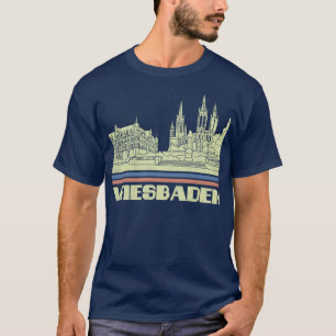 Wiesbaden City Geschenk Deutschland Stadt Silhouet T-Shirt