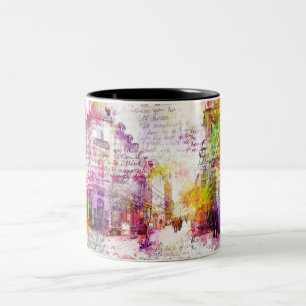 Wiesbaden, Germany. Modern Text Art Zweifarbige Tasse