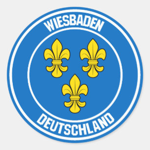 Wiesbaden RundEmblem Runder Aufkleber