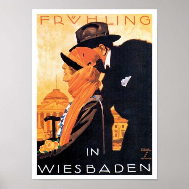 Wiesbaden Travel Poster (Vorne)