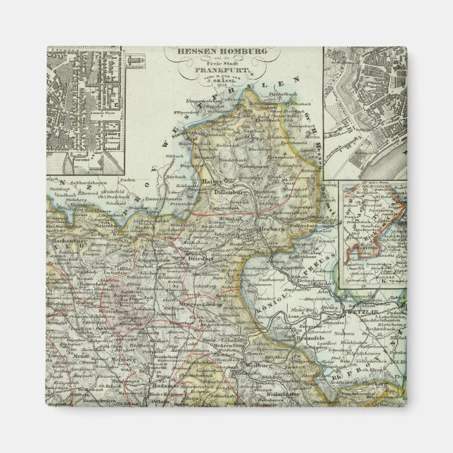 Wiesbaden und Frankfurt/Main Deutschland Magnet (Vorne)
