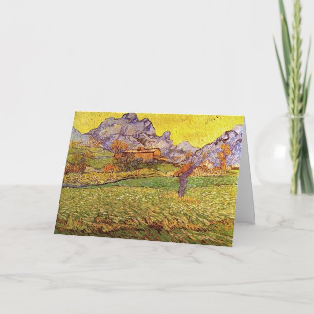 Wiese in den Bergen von Vincent van Gogh Karte (Vorderseite)