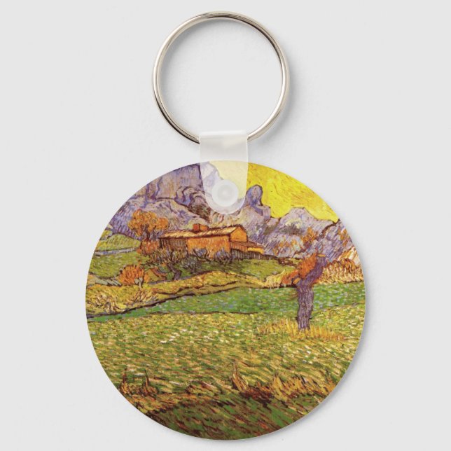 Wiese in den Bergen von Vincent van Gogh Schlüsselanhänger (Vorderseite)