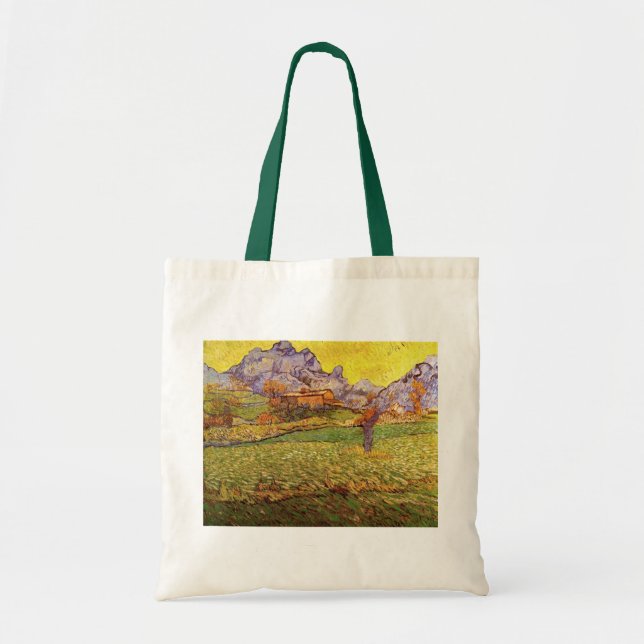 Wiese in den Bergen von Vincent van Gogh Tragetasche (Vorne)