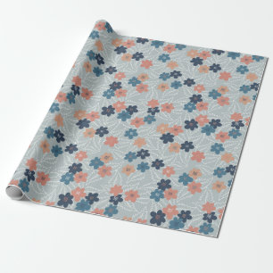 Wiese mit bunten Frühlingsblumen Geschenkpapier