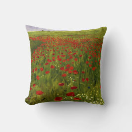 Wiese mit Poppies (1896) Merse Pál Szinyei Kissen