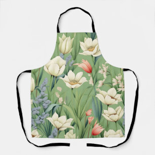 Wiese mit Tulips und Wildblumen Schürze