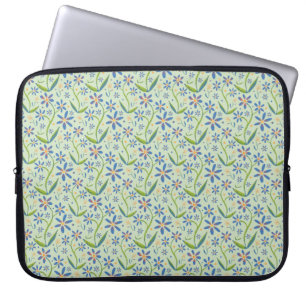 Wiese Tanzende Aquarell-Gänseblümchen Laptopschutzhülle