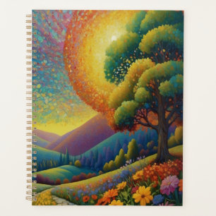 Wiese und Blumen Farbige Kunst Planer