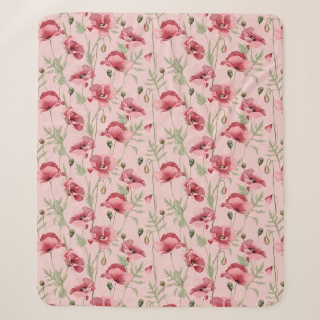 Wiesen-Blume drucken Landhaus Sherpadecke (Vorderseite)