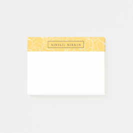 Wiesen-Gelb-einfach mit Blumenpersonalisiertes Post-it Klebezettel