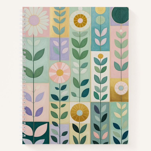 Wiesen-Patchwork Notizbuch (Vorderseite)