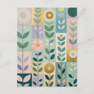Wiesen-Patchwork Postkarte