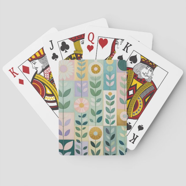 Wiesen-Patchwork Spielkarten (Rückseite)