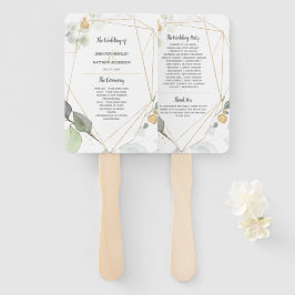 Wiesen- und Gold-Botanische Rahmen-Hochzeit Fächer