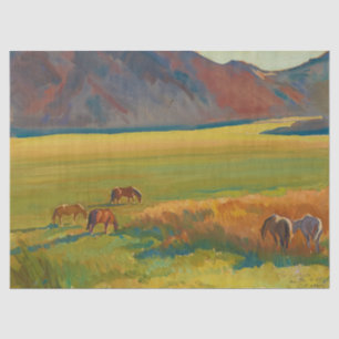 Wiesen und Pferde von Maynard Dixon Seidenpapier